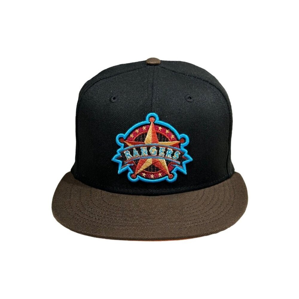 New Era Texas Rangers 59FIFTY Fitted Hat 1972-2012 40th Anniversary Patch 7 3/8 - Picture 7 of 10